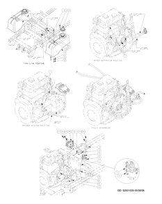 Fuel Tank Assembly Diagram and Parts List for M72-CT 53AB5JEZ750-28-HP-3Cylinder-OHV Cub Cadet Lawn Tractor